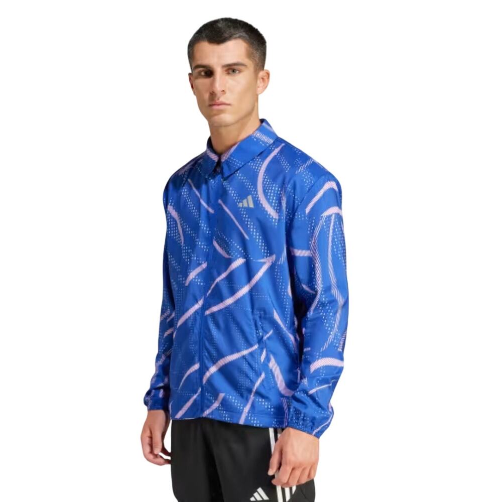 Adidas OTR BTN  Running Carrera All Over Print Jacket - Size: Small